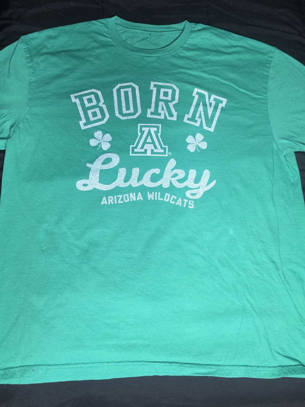 NCAA Green 'Born A Lucky' Arizona Wildcats Graphic Tee